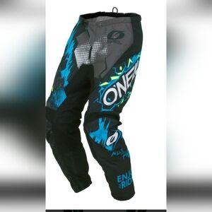 O'Neal Black and Blue Motocross Pants Size 28 Youth.
